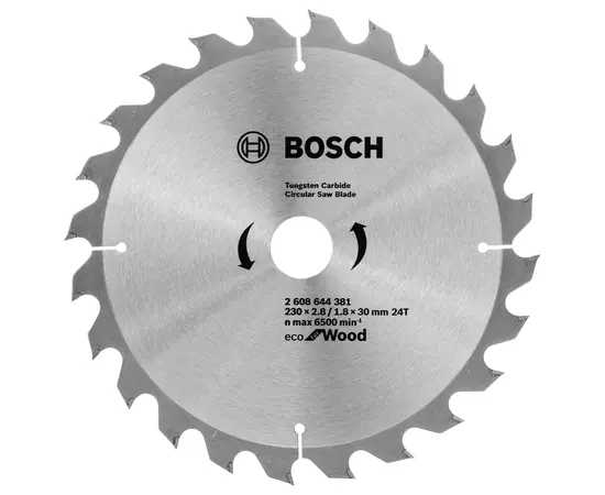 Пильный диск 230 x 30 мм, 24 T по дереву ECO Wood BOSCH (2608644381), фото  | SNABZHENIE.com.ua