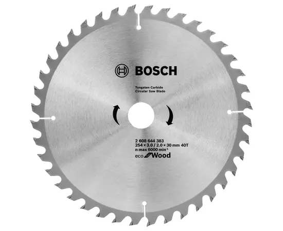 Пильный диск 254 x 30 мм, 40 T по дереву ECO Wood BOSCH (2608644383), фото  | SNABZHENIE.com.ua
