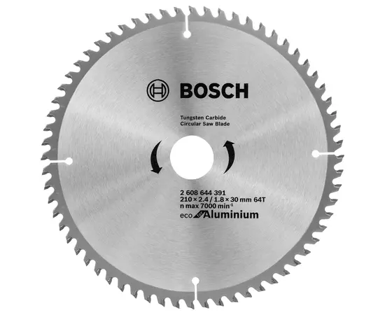 Пильный диск 210 x 30 мм, 64 T по алюминию ECO Aluminium/Multi BOSCH (2608644391), фото  | SNABZHENIE.com.ua