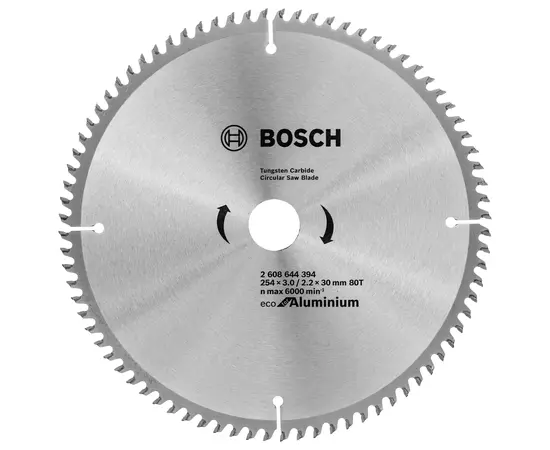 Пильный диск 254 x 30 мм, 80 T по алюминию ECO Aluminium/Multi BOSCH (2608644394), фото  | SNABZHENIE.com.ua