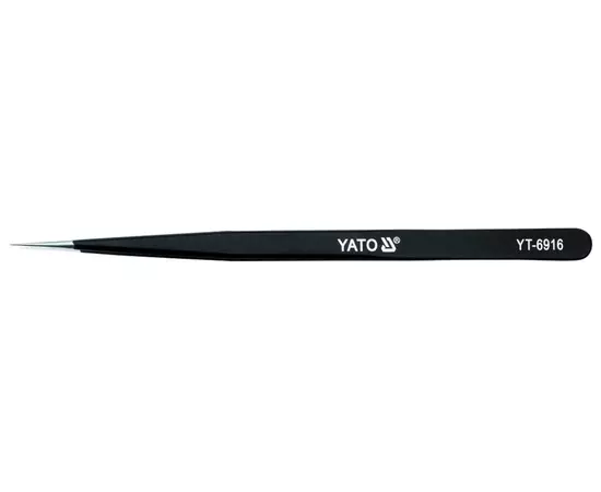 Пінцет прямий 140 мм, антистатичний YATO (YT-6916), фото  | SNABZHENIE.com.ua