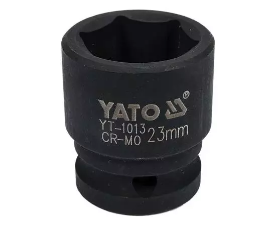 Головка торцевая ударная 6-гран., квадрат 1/2, 23 мм, длина 39 мм YATO (YT-1013), фото  | SNABZHENIE.com.ua