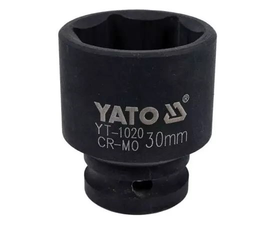 Головка торцевая ударная 6-гран., квадрат 1/2, 30 мм, длина 48 мм YATO (YT-1020), фото  | SNABZHENIE.com.ua
