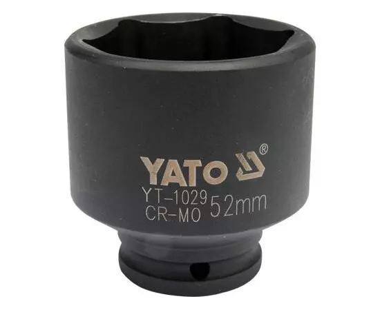 Головка торцевая ударная 6-гранная, для ступиц, квадрат 1/2, 52 мм, длина 72 мм YATO (YT-1029), фото  | SNABZHENIE.com.ua