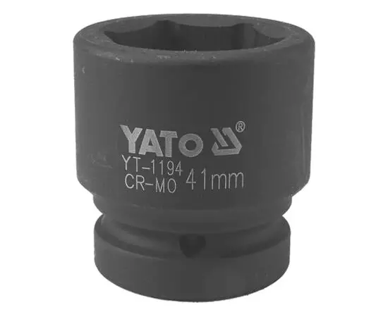 Головка торцевая ударная 6-гранная, 41 мм, квадрат 1, длина 65 мм YATO (YT-1194), фото  | SNABZHENIE.com.ua