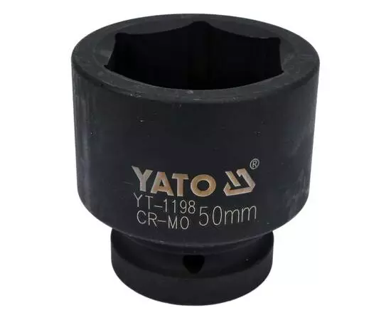 Головка торцевая ударная 6-гранная, 50 мм, квадрат 1, длина 73 мм YATO (YT-1198), фото  | SNABZHENIE.com.ua