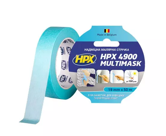 HPX 4900 MULTIMASK - 19мм х 50м - сверхпрочная малярная лента с УФ защитой, фото  | SNABZHENIE.com.ua