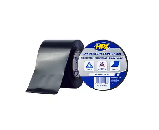 HPX 52300 - 50мм x 20м х 0,12мм, черная бандажная изолента, фото  | SNABZHENIE.com.ua