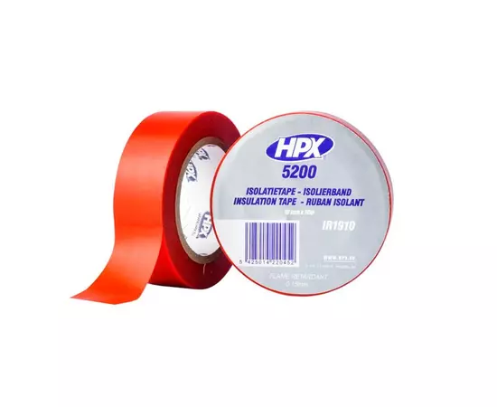 HPX 5200 - 19мм x 10м, червона - професійна ізоляційна стрічка, фото  | SNABZHENIE.com.ua