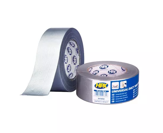 HPX Duct Tape Universal 1900 - 48мм х 50м - армированная клейкая лента, сантехнический скотч, серебристая, фото  | SNABZHENIE.com.ua