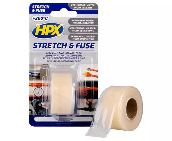HPX Stretch&Fuse - 25мм х 3м, прозрачная силиконовая вулканизирующая лента для ремонта труб и электроизоляции, фото  | SNABZHENIE.com.ua