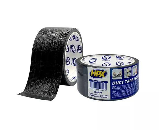 HPX Duct Tape Universal 1900 - 48мм х 10м - армированная клейкая лента, сантехнический скотч, черная, фото  | SNABZHENIE.com.ua