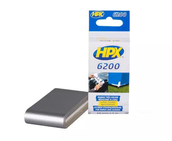 HPX 6200 - 48мм x 5м, карманный формат - серебристая армированная ремонтная лента, фото  | SNABZHENIE.com.ua