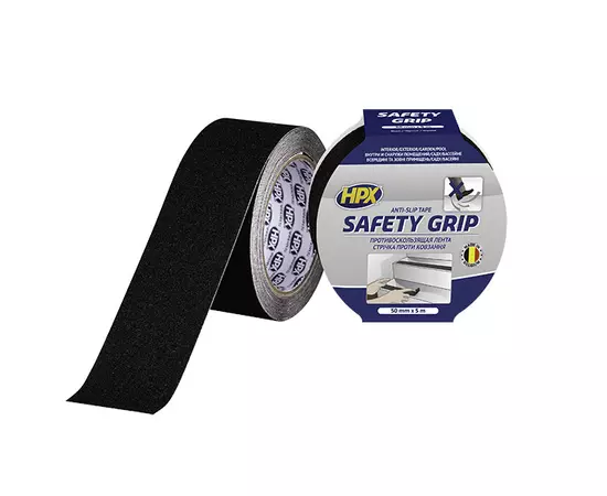HPX SAFETY GRIP - 50мм x 5м, черная самоклеющаяся лента против скольжения, фото  | SNABZHENIE.com.ua