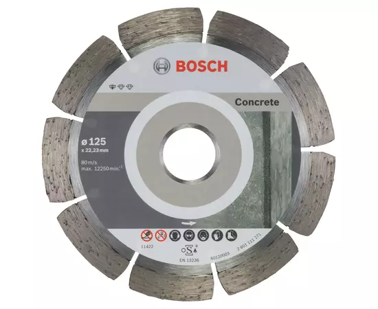 Алмазний відрізний круг 125 x 22,23 мм, Standard for Concrete, 10 шт. BOSCH (2608603240), фото  | SNABZHENIE.com.ua