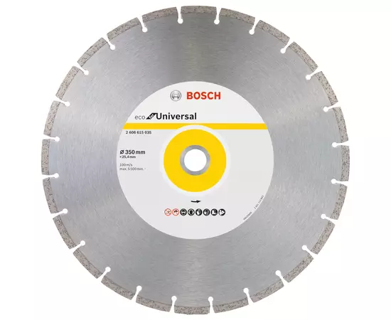 Алмазный отрезной круг 350 мм x 25 мм, ECO for Universal BOSCH (2608615035), фото  | SNABZHENIE.com.ua