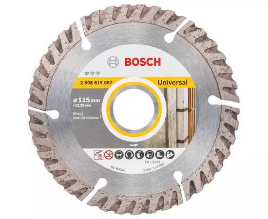 Алмазный отрезной круг 115 x 22,23 мм, Standard for Universal BOSCH (2608615057), фото  | SNABZHENIE.com.ua