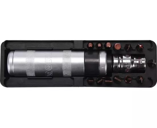 Отвертка реверсивная ударная, 160 мм, с магнитными насадками, комплект 15 шд. YATO (YT-28015), фото  | SNABZHENIE.com.ua