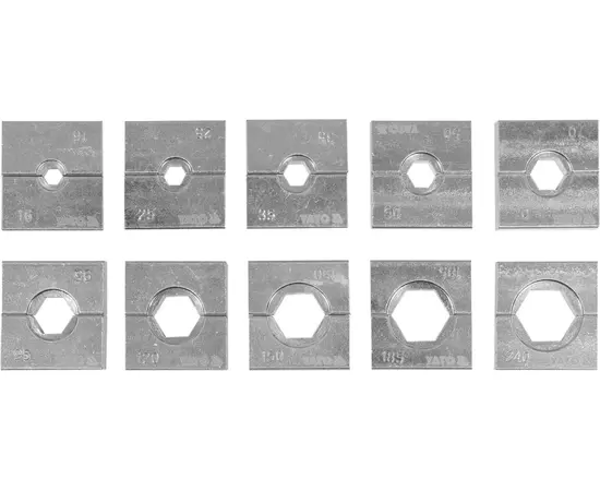 Матриці змінні YATO для кліщів YT-22861 з губками 16, 25, 35, 50, 70, 95, 120, 150, 185, 240 мм², 10, фото  | SNABZHENIE.com.ua