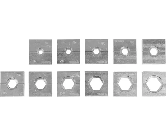 Матриці змінні YATO для кліщів YT-22862 з губками 16, 25, 35, 50, 70, 95, 120, 150, 185, 240,300 мм², фото  | SNABZHENIE.com.ua