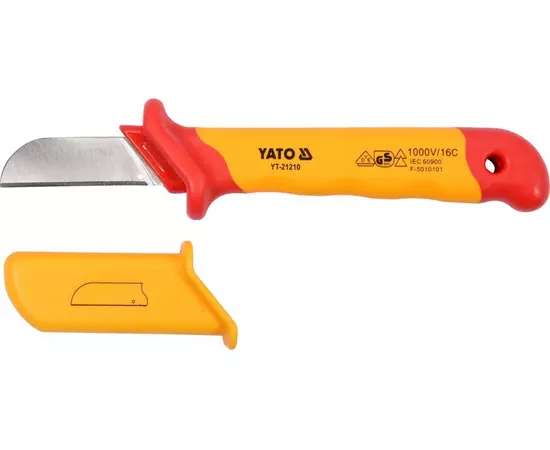 Нож для снятия изоляции диэлектрический 180 мм, лезвие 50 мм YATO (YT-21210), фото  | SNABZHENIE.com.ua