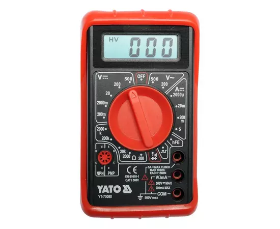 Мультиметр, для измерения электрических параметров, цифровой YATO (YT-73080), фото  | SNABZHENIE.com.ua