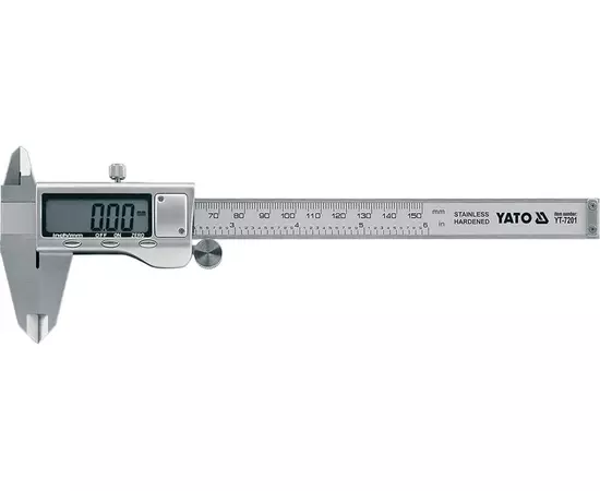 Штангенциркуль електронний 150 мм, точність 0,03 мм YATO (YT-7201), фото  | SNABZHENIE.com.ua