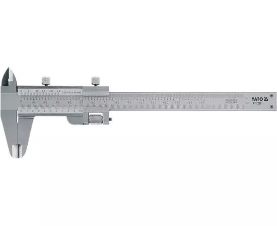 Штангенциркуль 150 мм, точність 0,02 мм YATO (YT-7200), фото  | SNABZHENIE.com.ua