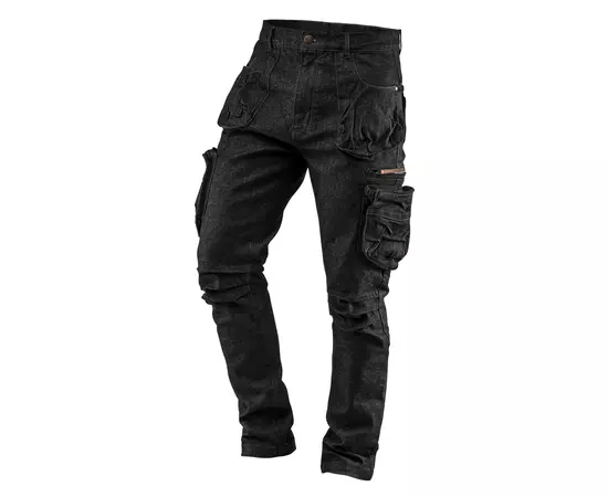 Робочі штани 5 кишень DENIM, чорні, розмір L NEO, фото  | SNABZHENIE.com.ua