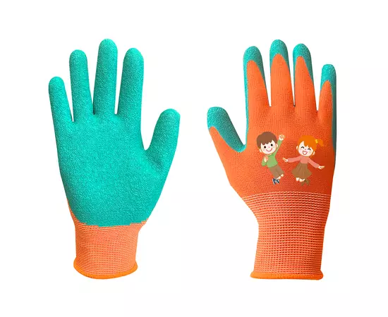 Дитячі робочі рукавички, поліестер з латексним покриттям (кринкл), розмір 3 NEO, фото  | SNABZHENIE.com.ua