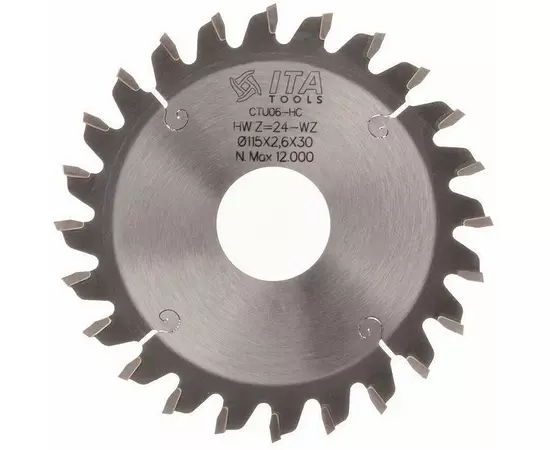 Диск пильный Saw blade D=115 F= 30 Z= 24 K/P=2,6/1,6 WZ Pos. Ita Tools, фото  | SNABZHENIE.com.ua