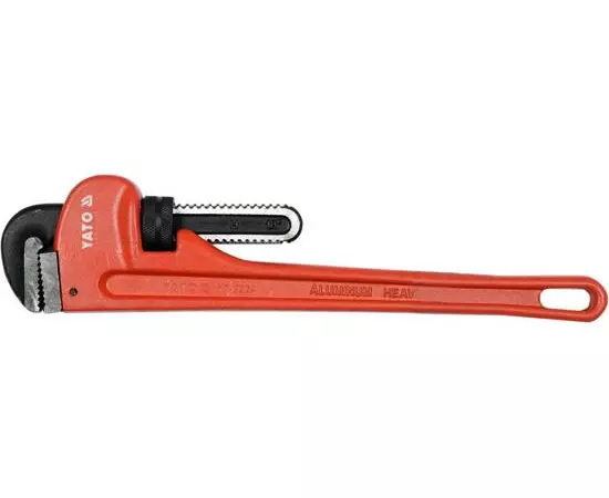 Ключ трубний прямий YATO: 350 мм (14"). max Ø= 1,5" (38mm), з алюмінієвою ручкою [4/16], фото  | SNABZHENIE.com.ua