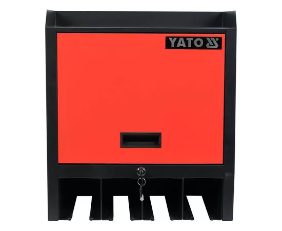 Шафа для електроінструменту YATO 480x 430x 280 мм, 4 гнізда, 2 ключі, металева [1], фото  | SNABZHENIE.com.ua