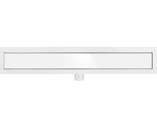 Трап підлоговий лінійний з нержавіючої сталі FALA WET-DRY WHITE GLASS; 60х 7х 2 см, сифон- 52 мм [6], фото  | SNABZHENIE.com.ua