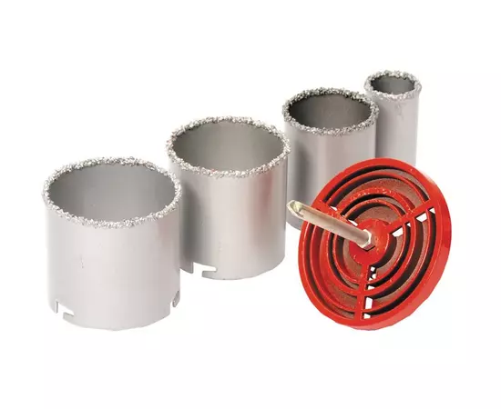 Набор корончатых сверл GRANITE для плитки 4 шт 33-73 мм вольфрамовое напыление 2-08-004, фото  | SNABZHENIE.com.ua