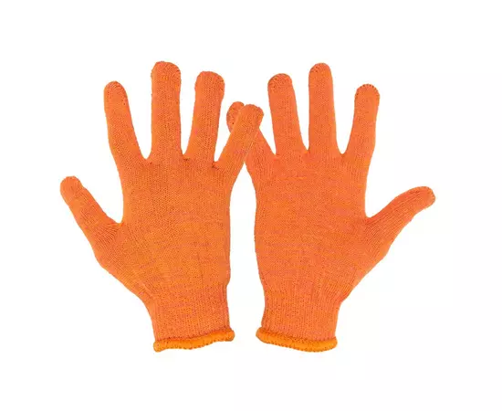 Перчатки трикотажные MASTERTOOL УНИВЕРСАЛ 70% хлопок/30% полиэстер 10 класс 2 нити 32 гр оранжевые 83-0315, фото  | SNABZHENIE.com.ua