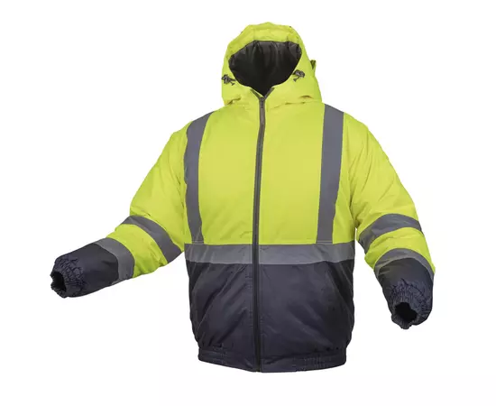 HOEGERT Сигнальная куртка-бомбер OKER утепленная, желтая, фото  | SNABZHENIE.com.ua