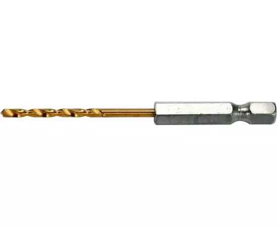 Свердло по металу 2.5 мм, HSS, титанове покриття, хвостовик 1/4, 80 мм YATO (YT-44752), фото  | SNABZHENIE.com.ua