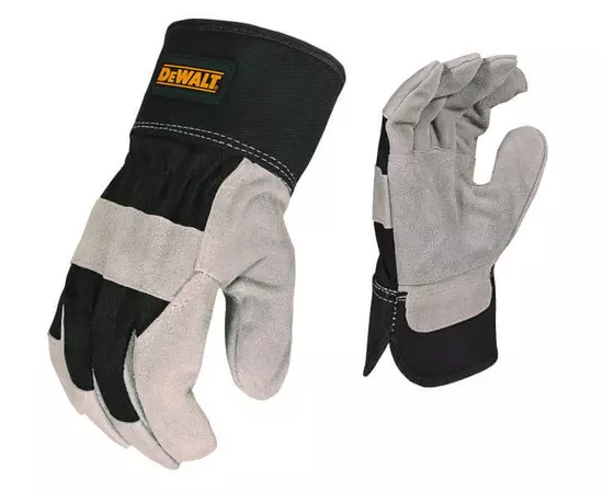 Перчатки универсальные, с кожаной ладонью и пальцами DeWALT DPG41L, фото  | SNABZHENIE.com.ua