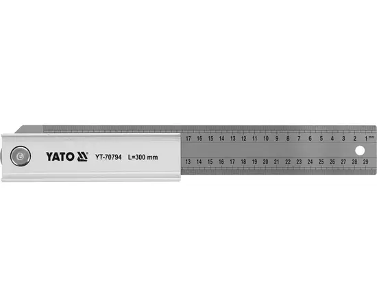Кутник регульований 90°-45°-135° YATO l= 300 мм зі стопкою l= 160 мм [60], фото  | SNABZHENIE.com.ua