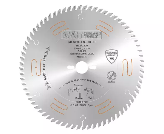 Пила дискова 400 х 30 мм, Z 96 хромована ORANGE CHROME, малошумна CMT (285.696.16M), фото  | SNABZHENIE.com.ua