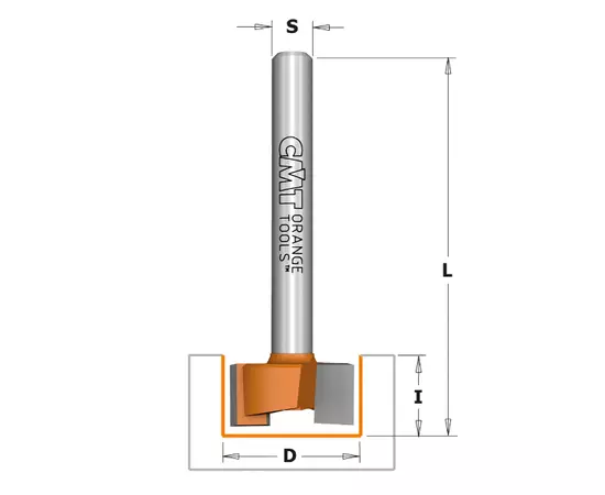 Фреза для вибірки паза під петлі з врізним зубом 19 x 9,5 x 57 мм, хвостовик 6,35 мм CMT (852.001.11), фото  | SNABZHENIE.com.ua