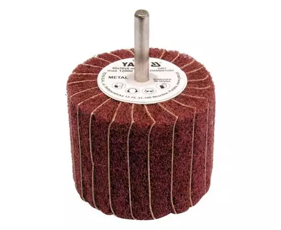 Круг лепестковый шлифовальный: удлиненный диаметр 60 К60, шпиндель 6 мм, высота 50 мм YATO (YT-83394), фото  | SNABZHENIE.com.ua