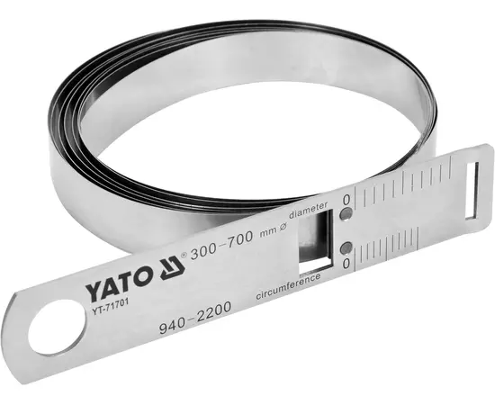 Циркометр для круга 940 - 2200 мм и диаметра 300 - 700 мм с метр. и дюйм. шкалами, стальной YATO (YT-71701), фото  | SNABZHENIE.com.ua