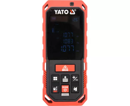 Дальномер лазерный, 10 режимов, с диапазоном 0,2 - 60 м, погрешность ± 2 мм, 20 измерений в памяти YATO (YT-73127), фото  | SNABZHENIE.com.ua