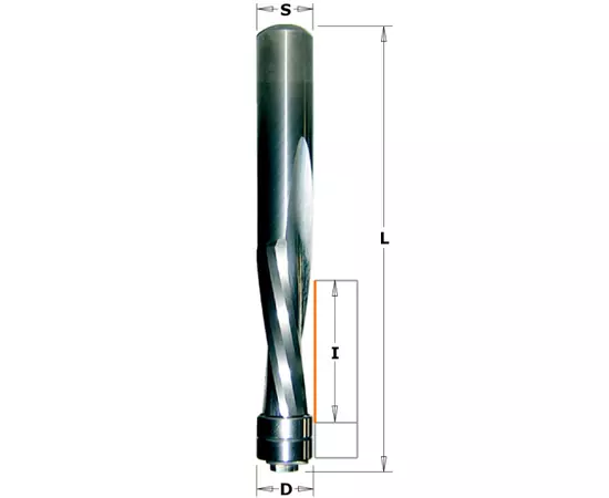 Фреза спіральна обгінна з нижнім підшипником 12,7 x 31,7 x 89 мм, хвостовик 12,7 мм CMT (192.505.11B), фото  | SNABZHENIE.com.ua