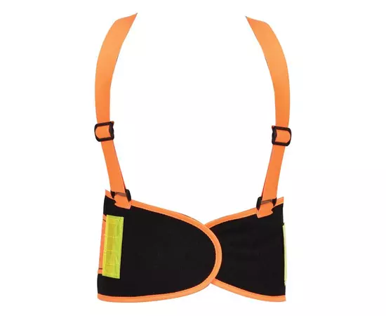 Пояс для поддержки спины эластичный с увеличенной видимостью (оранжевый), 137 х 20 см, размер XXL YATO, фото  | SNABZHENIE.com.ua