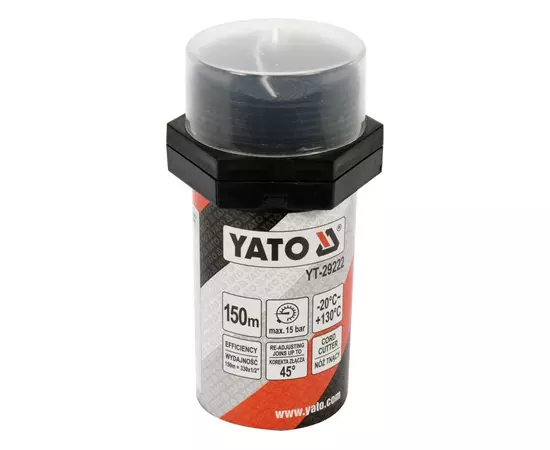 Нить уплотнительная для резьбовых соединений, длина 150 м, для давления до 15 Bar, в капсуле YATO (YT-29222), фото  | SNABZHENIE.com.ua