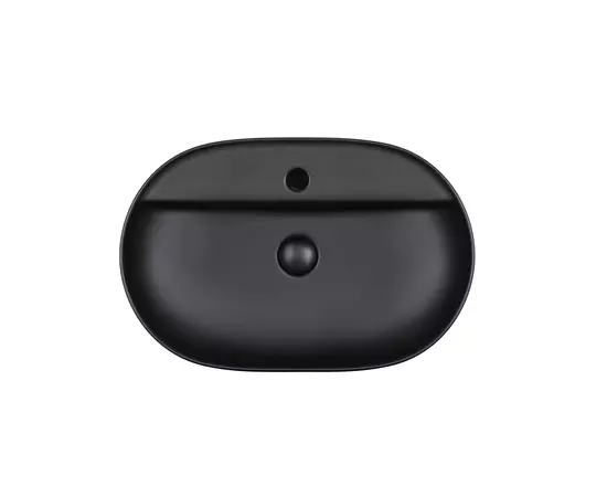 Раковина-чаша Qtap Scorpio 610x400x120 Matt black с донным клапаном QT142203MBMB, фото  | SNABZHENIE.com.ua