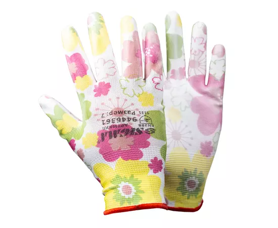 Перчатки с ПУ покрытием (белые манжет) SIGMA (9446361), фото  | SNABZHENIE.com.ua